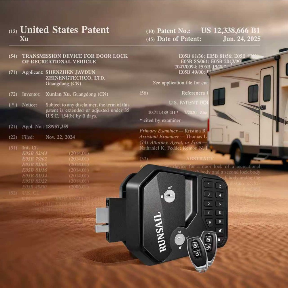 RUNSAIL RV Door Lock Keyless Entry with Password &Remote,Full Metal Construction