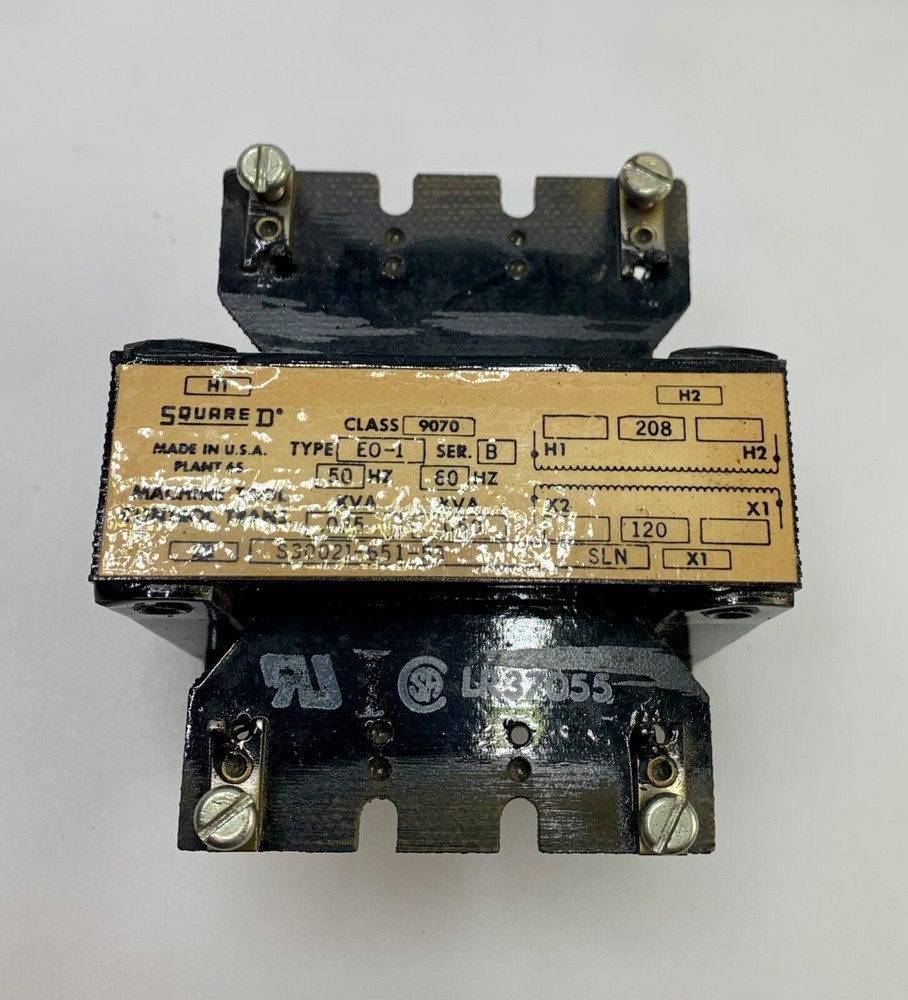 Square D Transformer 9070 ~ .035 KVA ~ Type EO-1 ~ Ser B ~ 120/208 (101522)
