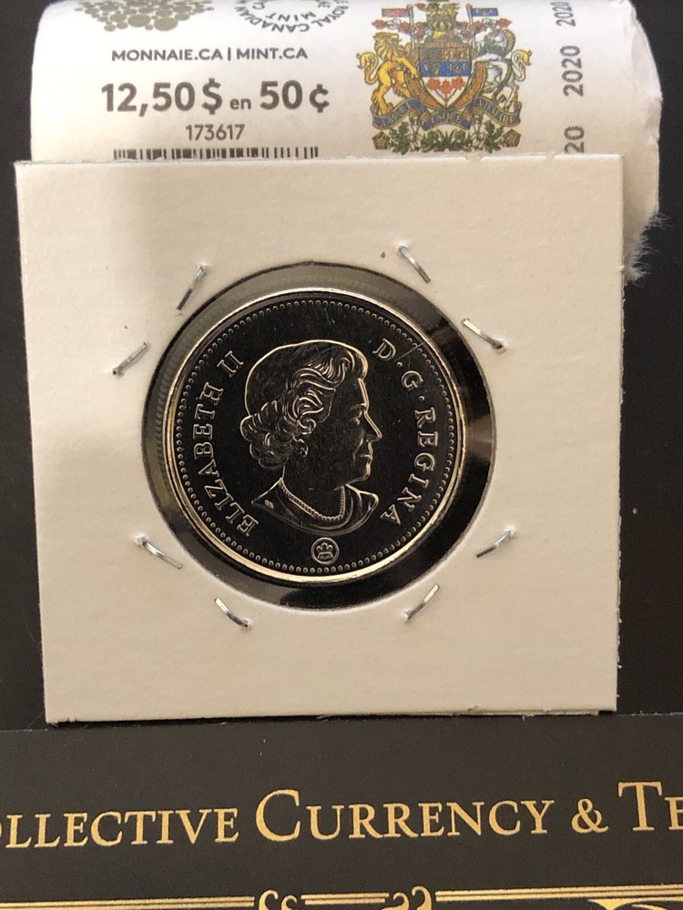 2020 CANADA 50 Cent Half Dollar FIRST STRIKE UNC Coin From Special Wrap Roll