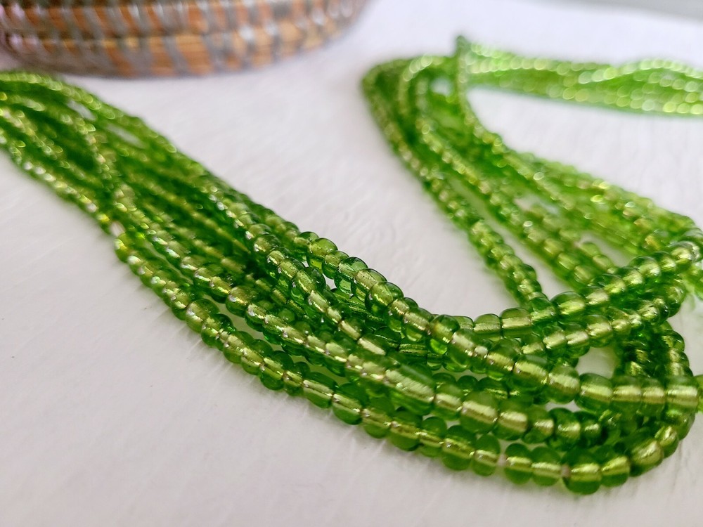 Single Strand lime green Tie-on waist bead