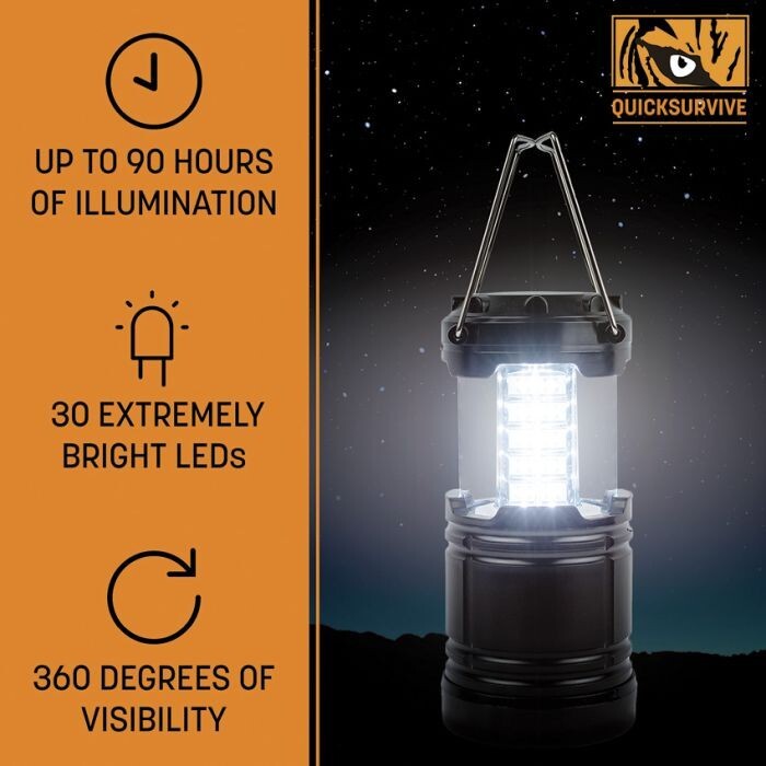 Quicksurvive Collapsible Lantern For Camping And Survival