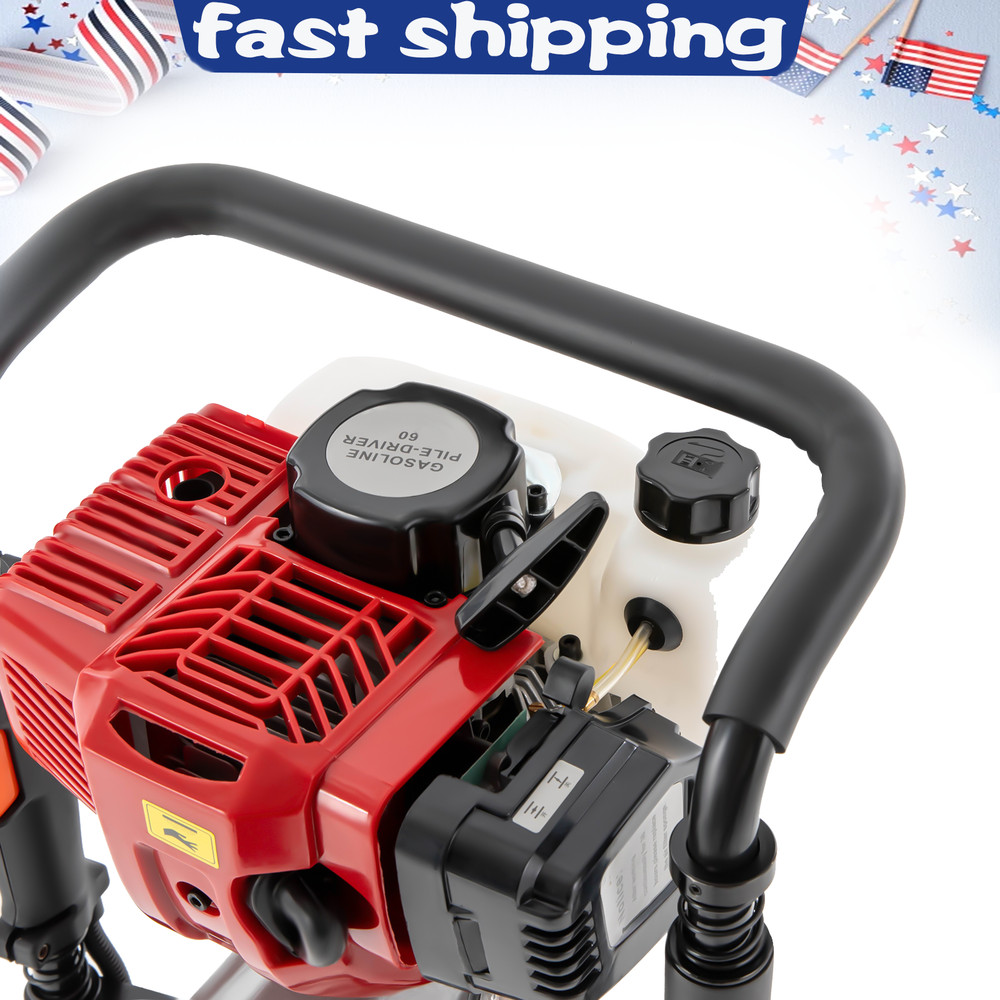 52CC 2.3HP Post Driver Fence/Pile Driver Gas Powered T-Post Push Gasoline Engine