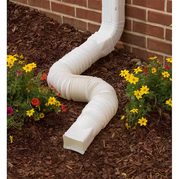 Expandable Flex Drain Downspout Extension Rain Pipe Spout Gutter Flexible 25-55"