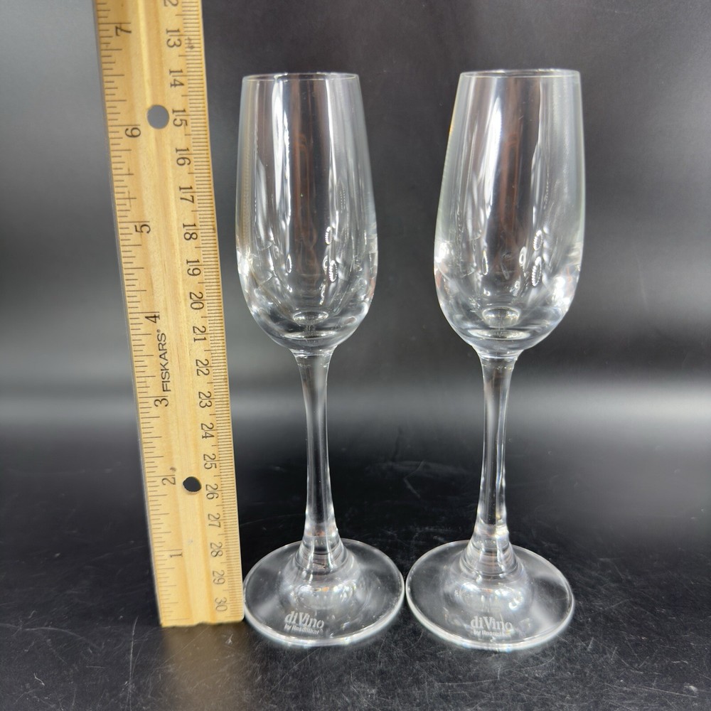 DeVino by Rosenthal Clear Crystal Glasses Hand Blown Small Cups Barware Set 2