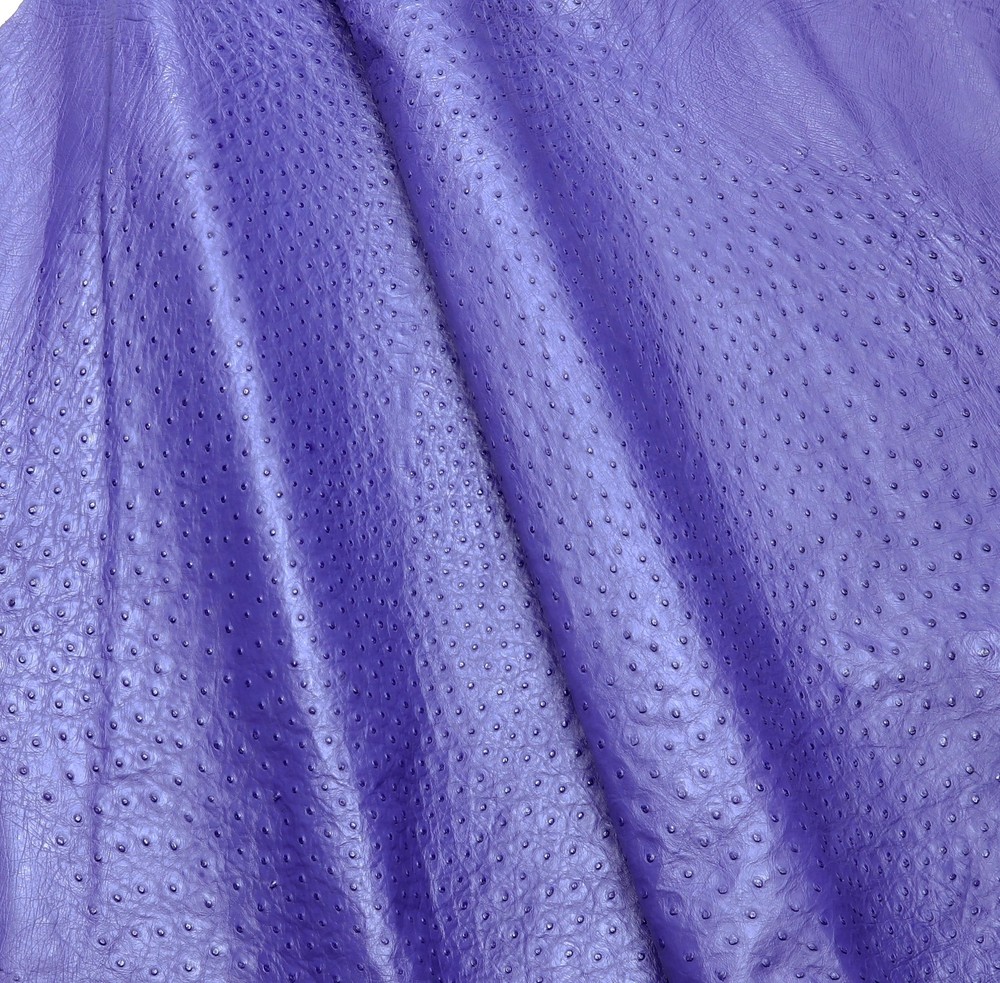 Ostrich skin Leather Purple SF