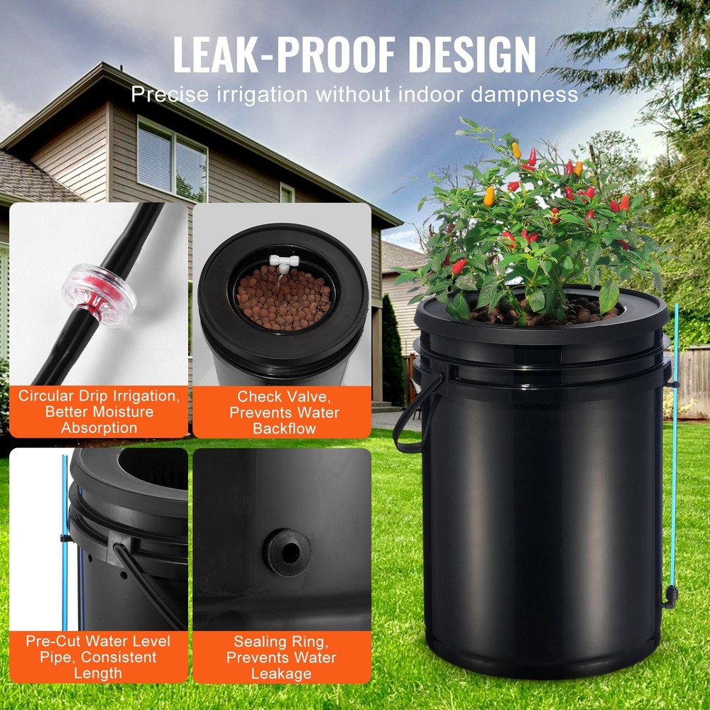 For DWC Hydroponics Grow System, Hydroponic Growing System with Top Drip Kit, D