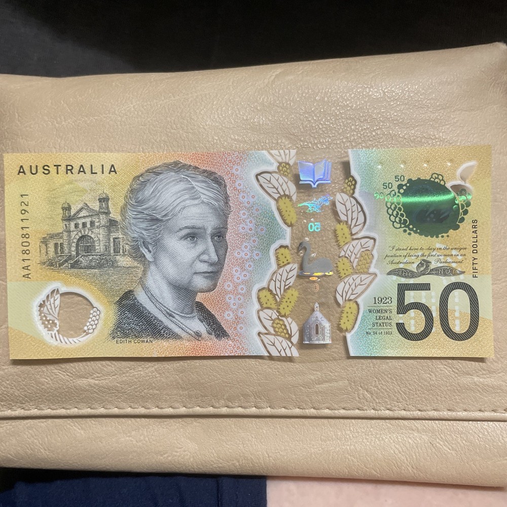 FIRST PREFIX - 2018 $50 Banknotes- New Generation AA18