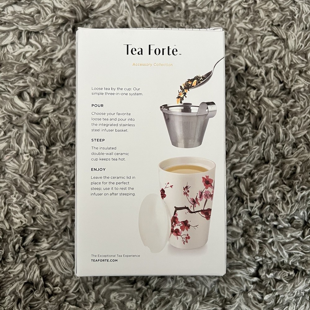Tea Forte Accessory Collection KATI Steeping Cup with Infuser - Cherry Blossom
