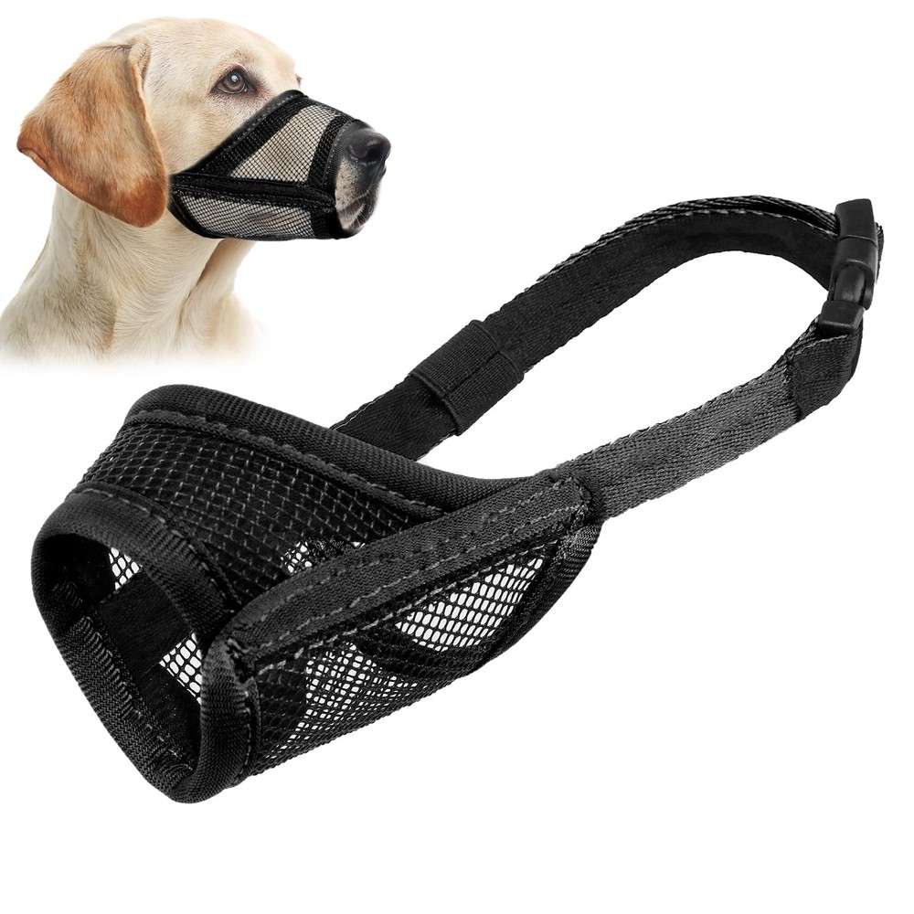 Dog Muzzle, Mesh Muzzle for Large Medium Dogs, Soft Mouth Cover to Prevent Bi...