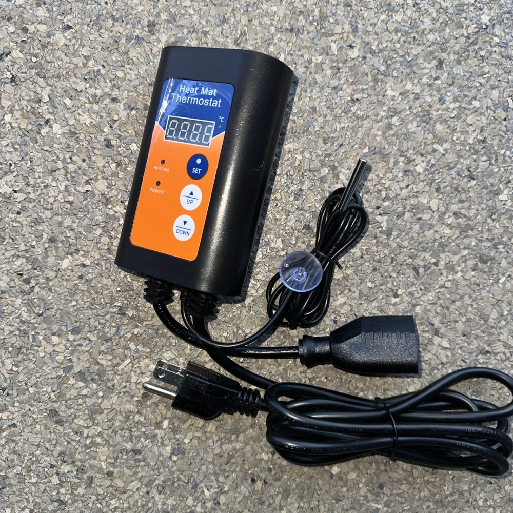 Digital Heat Mat Thermostat Temperature Controller 41-108 ℉ for Seed Germination