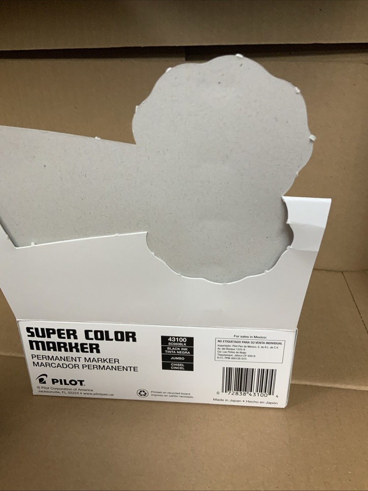 Pilot Jumbo Permanent Marker Refillable Chisel Point Black 43100 (12EA)