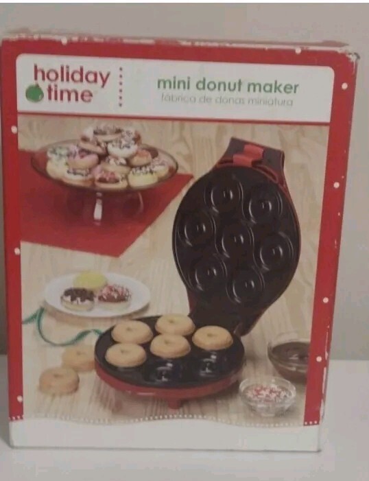 Mini Red Donut Maker New Holiday Time