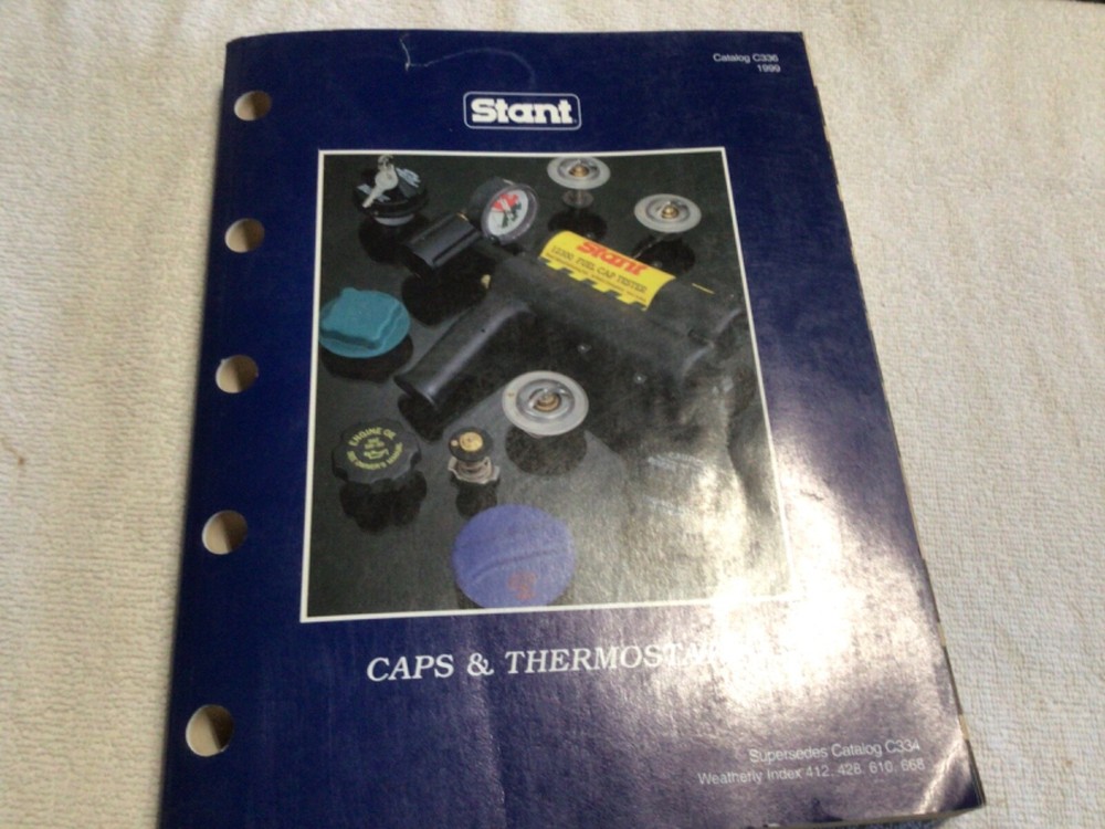 Vintage Stant Caps & Thermostat Catalog. Dated 1999