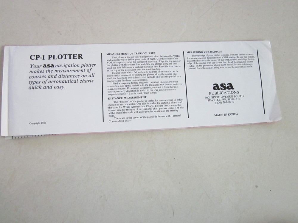 ASA CP-1 Plotter Navigation Plotter Fixed Plotter Drafting - Excellent Condition