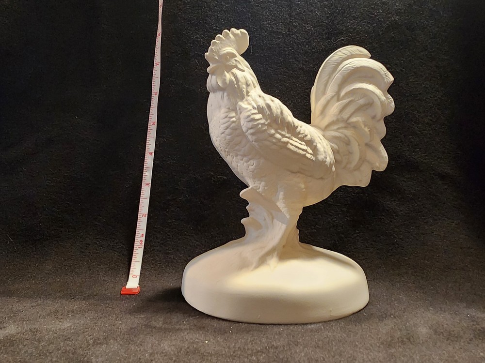 Ready to Paint Ceramic Bisque Rooster Statue