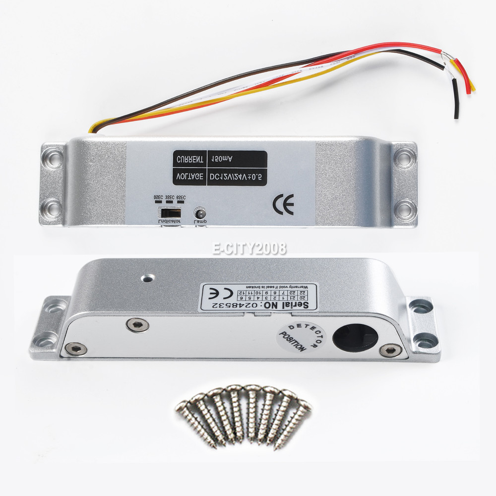 Electric Drop Bolt Lock Security System Fail-Safe Control Easy To Install DC12V