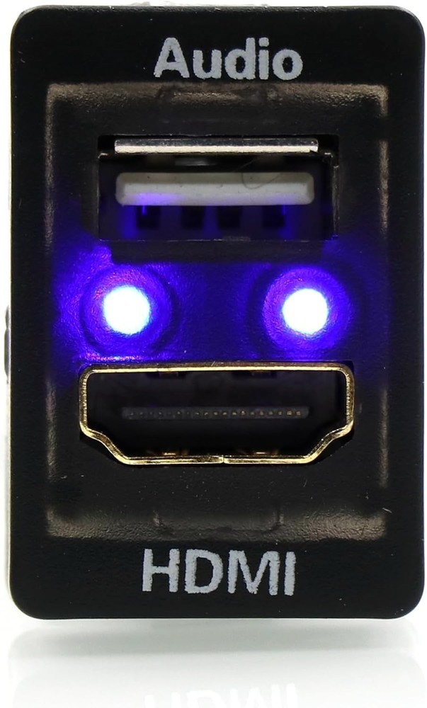HDMI Socket Mount Cable & USB Audio Input Relay for Toyota - Type A, High Qualit