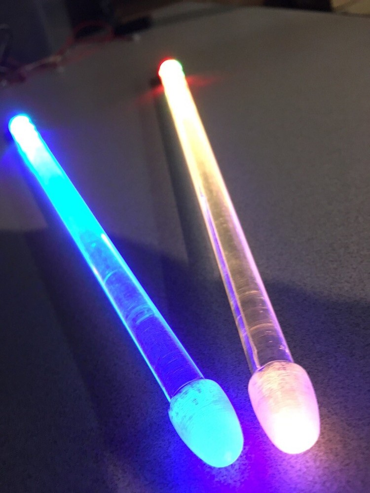 NEW Color Changing LED Drum Sticks Light Up USB Rechargeable!
