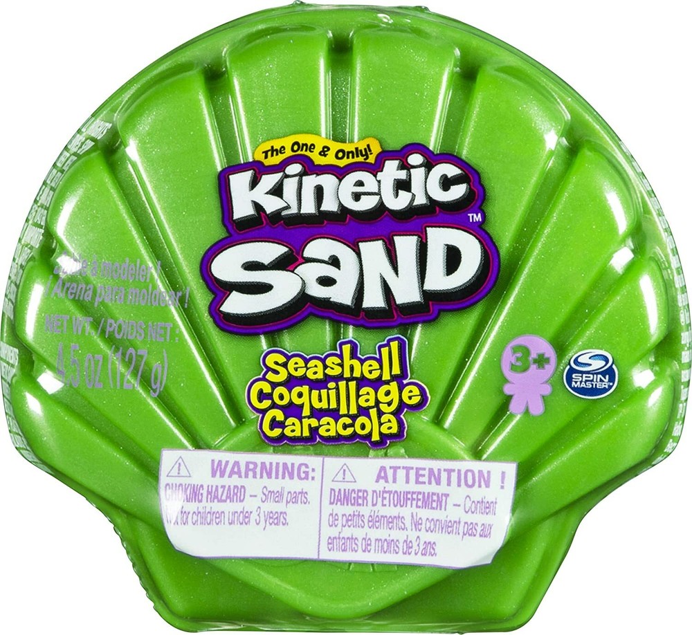 Kinetic Sand Seashell Green 4.5 oz Container, NEW