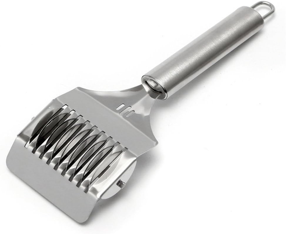 Multi-Purpose Stainless Steel Pasta Cutter with 360-Degree Roll for Precise Cuts
