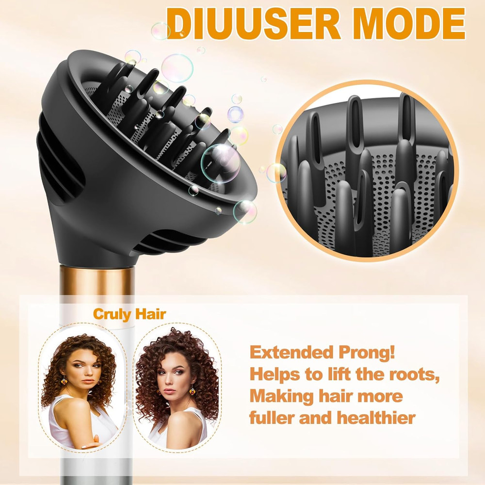 Wave Curl Diffuser Attachment for Dyson Airwrap HS01 HS05 HS08, Upgraded Hair Di
