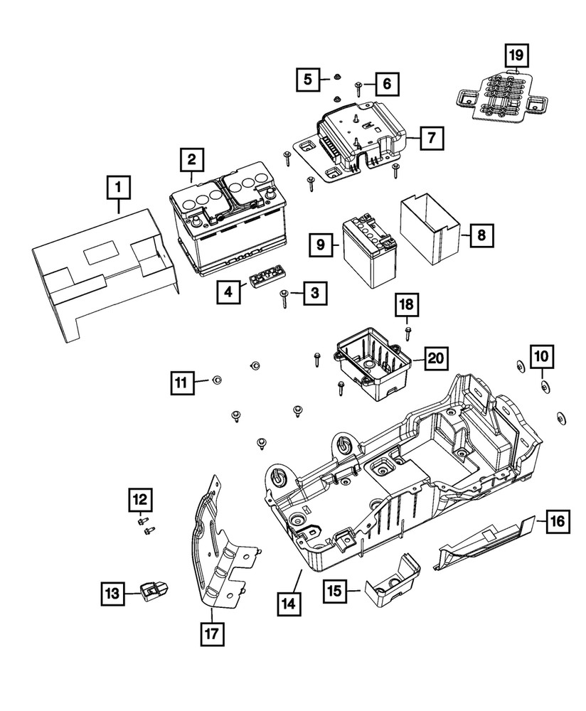 Genuine Mopar Battery Bracket 68472673AA