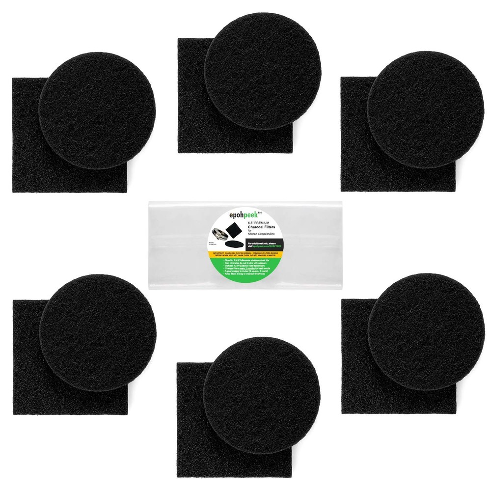 Best Epohpeek Compost Bin Filters Charcoal - Filter Replacement for Kitchen Pail