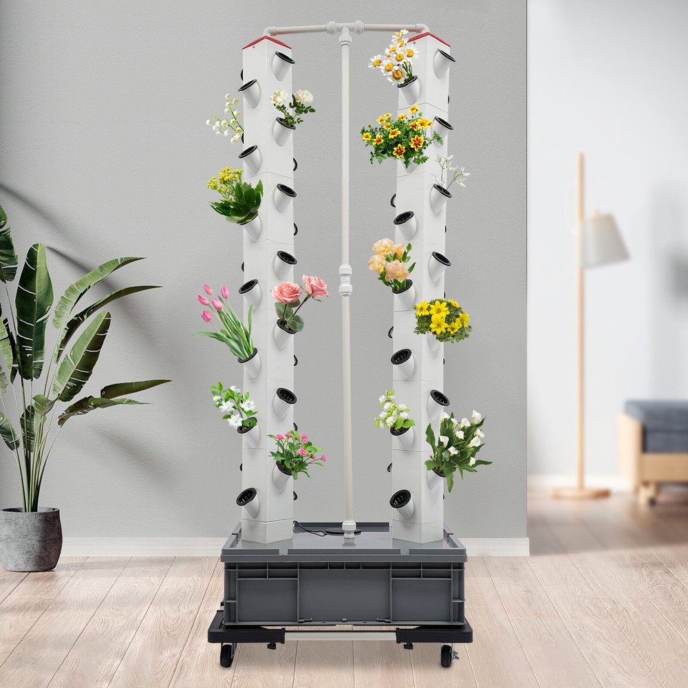 Hydroponics Growing System,56-Plants Indoor/Outdoor Vertical Tower System Kit