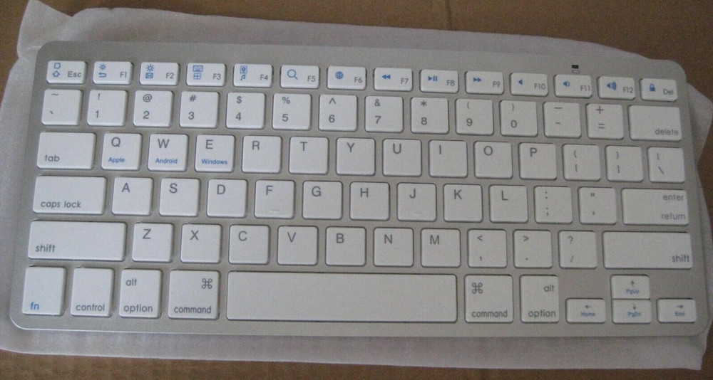 Buxton Bluetooth Keyboard Model SM-36749 White on Silver OPEN Box!!!
