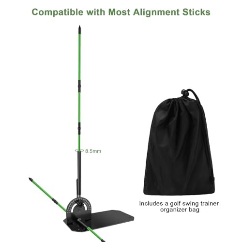 Golf Alignment Stick Holder with Holder Angle Plate,Professional Swing