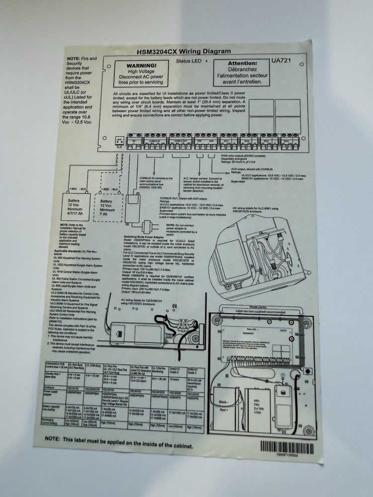 DSC PowerSeries Pro HSM3204CX Circuit Board Unused In Panel
