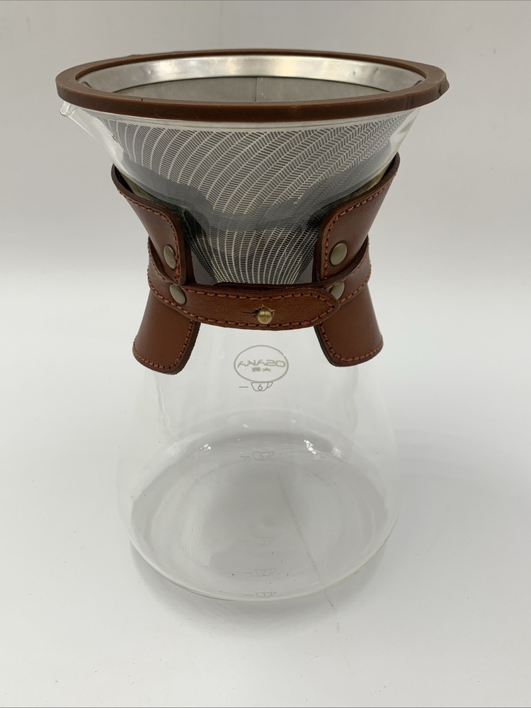 Osaka Premium Pour Over Coffee Maker with Unique Filter & Genuine Leather Collar