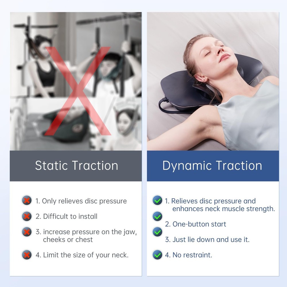 Multi-Functional Cervical Traction Device, Electric Neck Stretcher with Dynam...