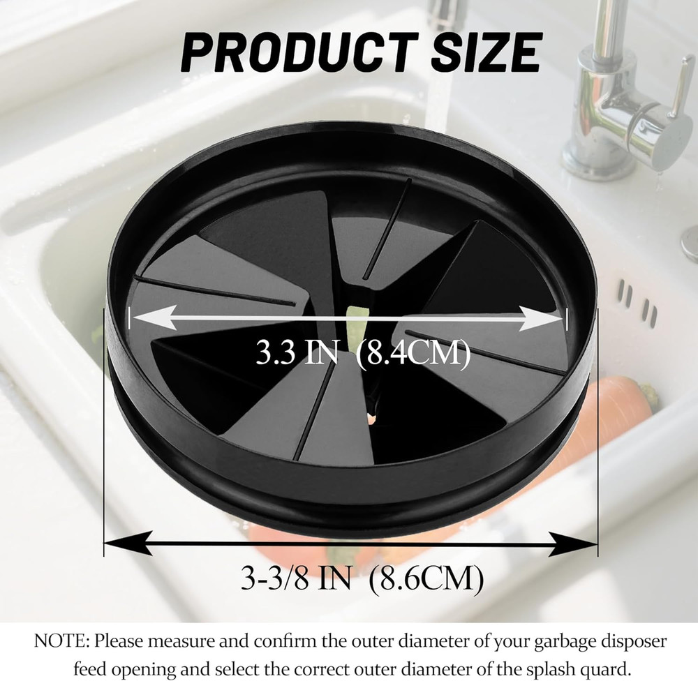 3 3/8" Garbage Disposal Splash Guard QCB-AM for Insinkerator Evolution Series...