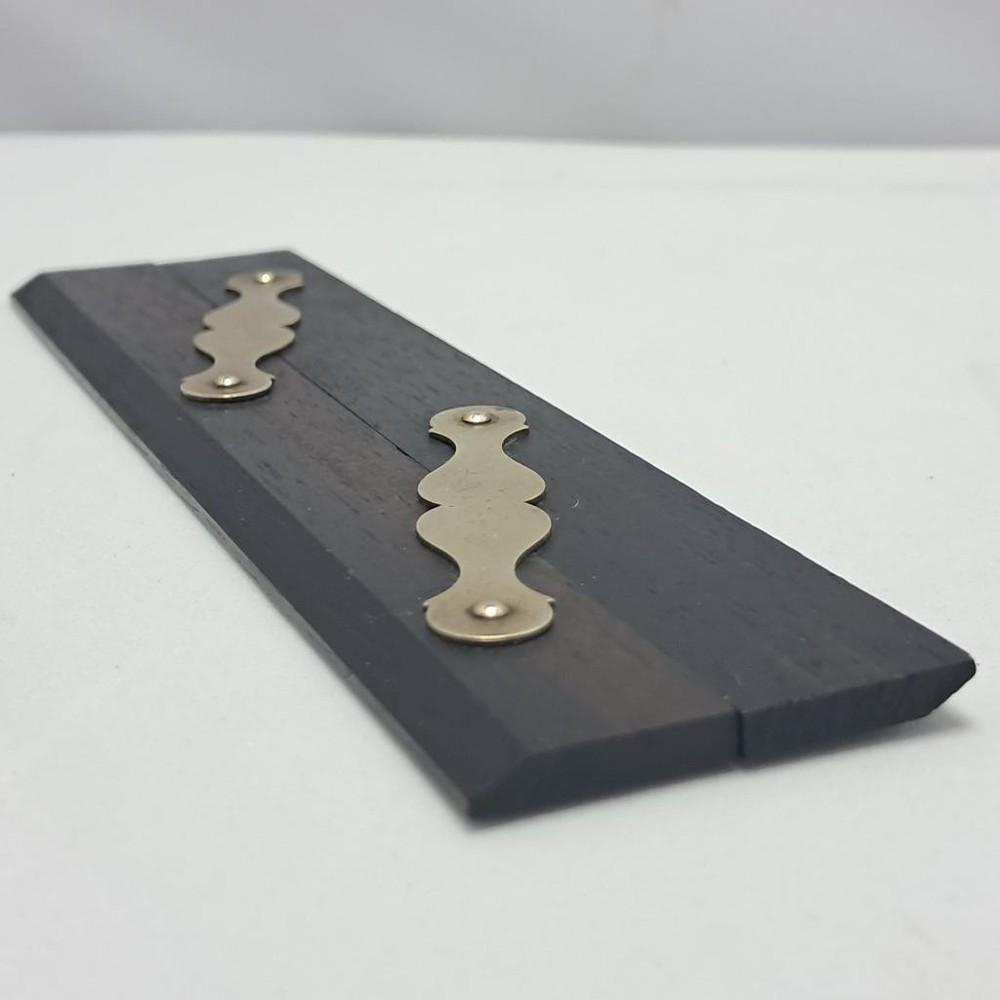 ANTIQUE EBONY AND BRASS 5 1/2" PARALLEL RULER