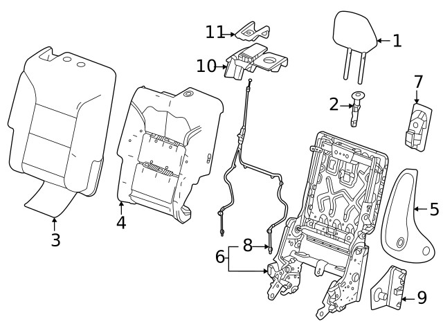 Genuine GM Headrest Outer 85735306