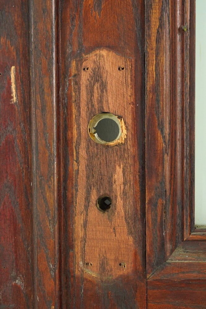 Half Lite One Panel Oak Double Doors 88.875 x 69.25 in.