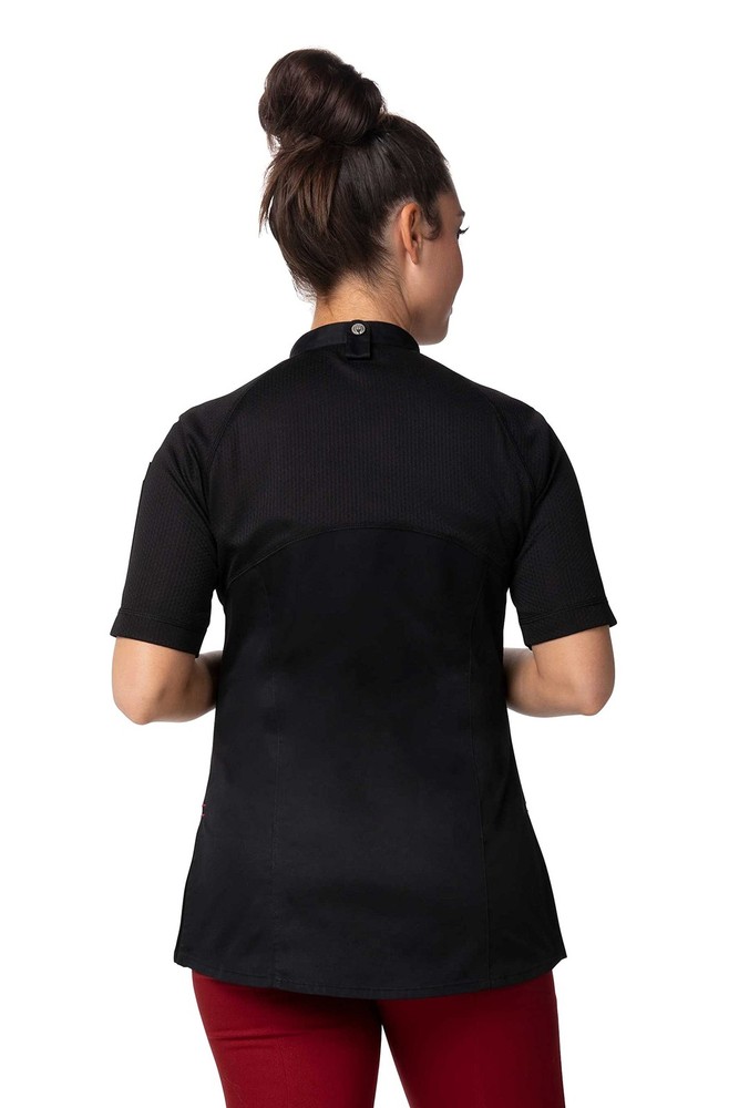 Chef Works Women's Arcadia Chef Coat Medium Black