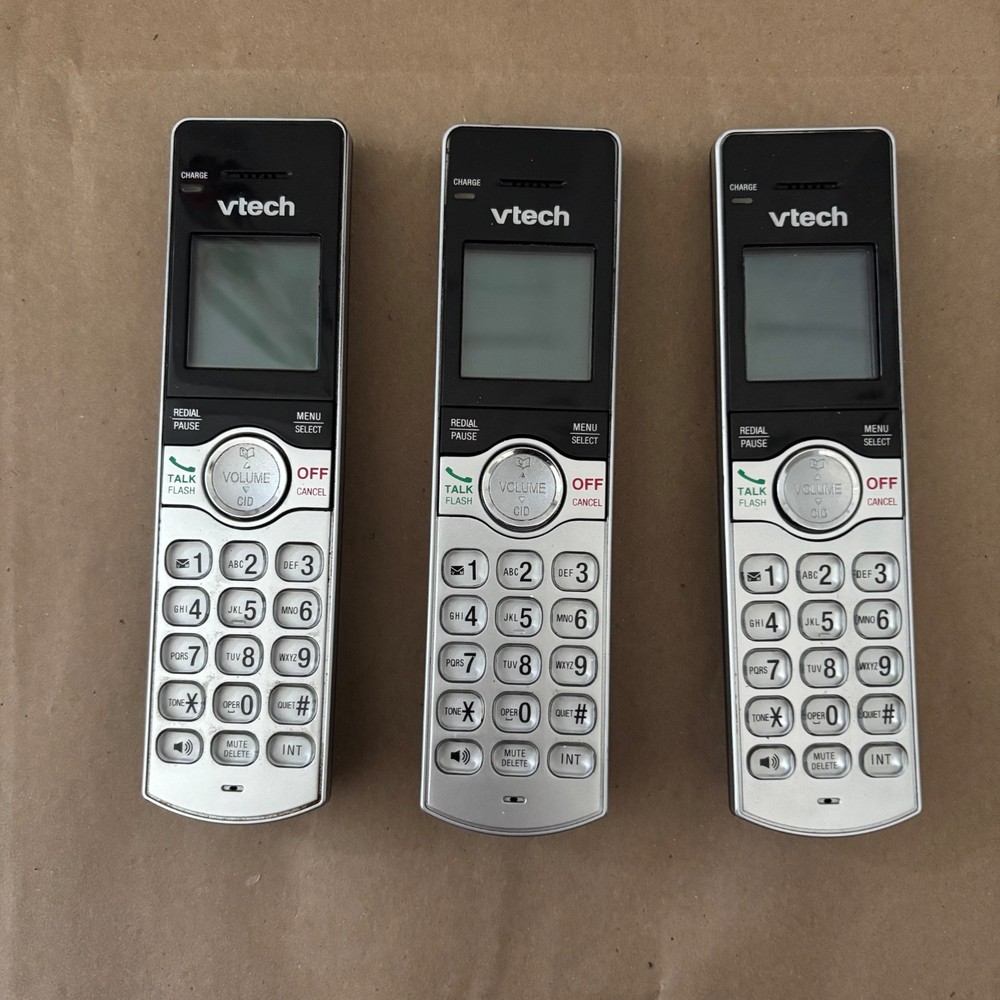 VTech 3 Handset Cordless Phone System w Base & Answering Machine Complete Tested