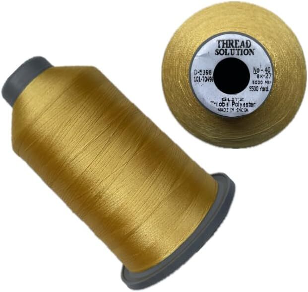 THREAD SOLUTION GLITZ Trilobal Polyester Embroidery Thread 40 Wt 5500 Yards