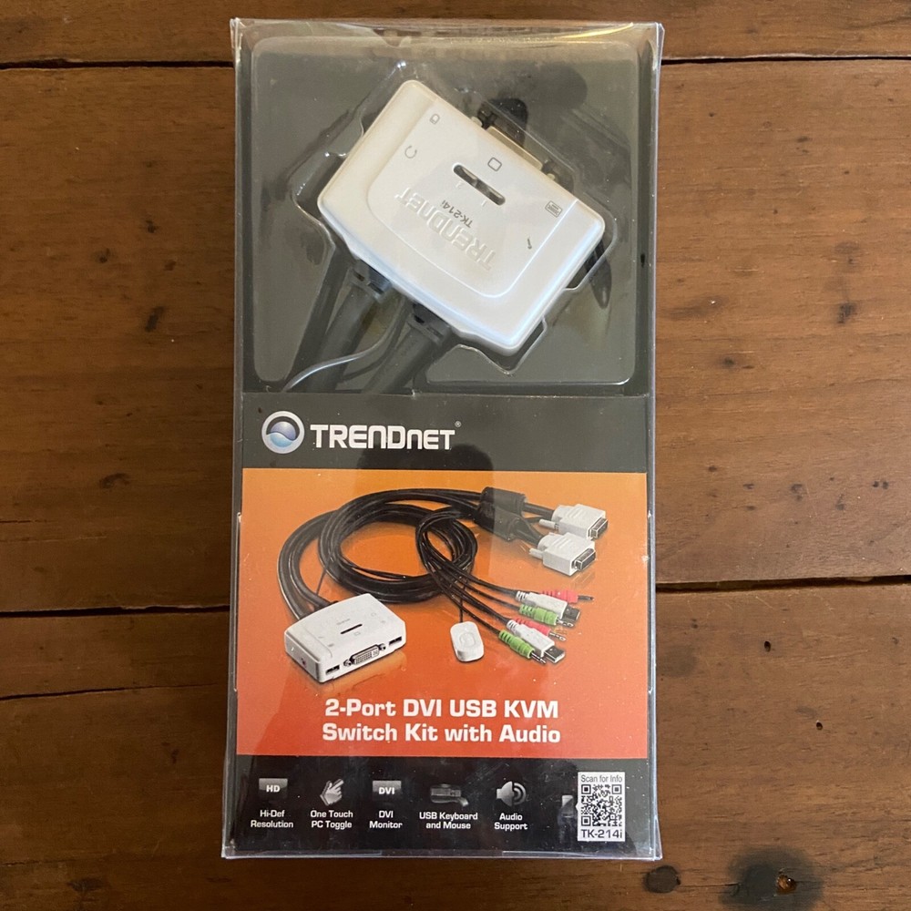 TRENDnet 2-port DVI USB KVM Switch Kit with Audio TK-214I