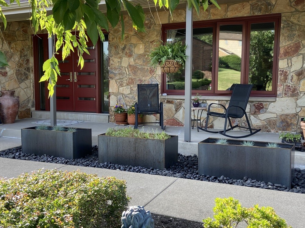 Trough Metal Corten Steel Planter Box Rust Extra Large Rectangle