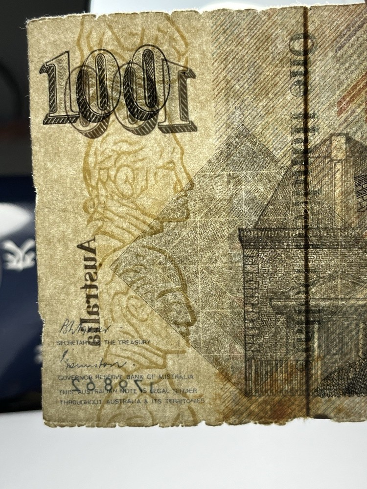 RARE ERROR 1985 $100 Paper Note_Fraser & Johnston_Missing prefix & Dropped ONE
