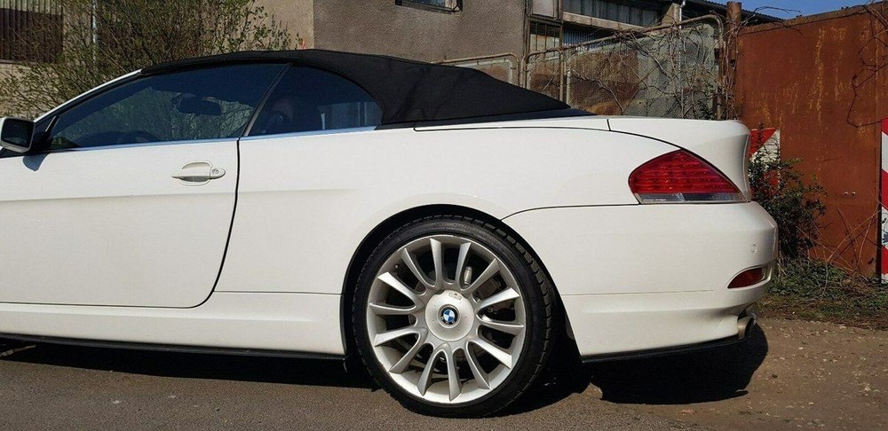 For 6 Series E63 E64 Rear bumper Side Splitters flaps ABS Gloss diffusers