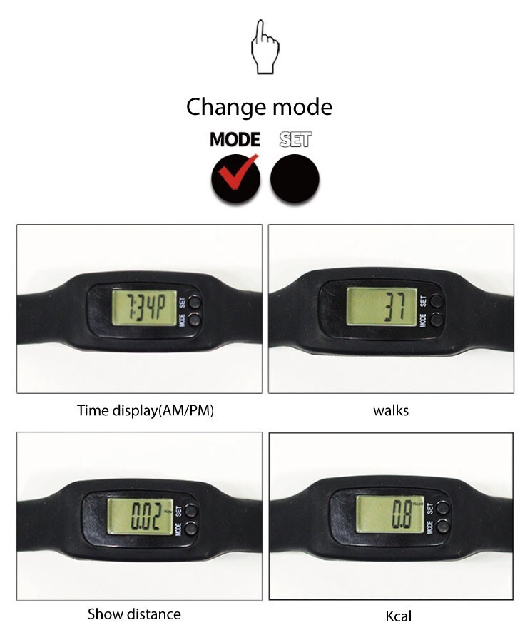 PedometerWrist Activity Tracker Bracelet Step Calories