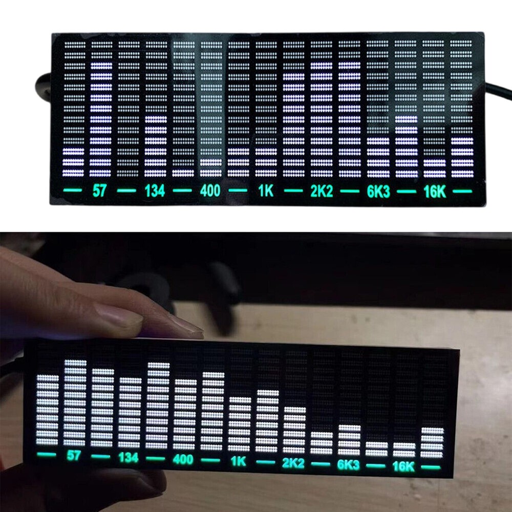 LED Music Spectrum Display Module Audio 15 Level Indicator Rhythm VU Meter