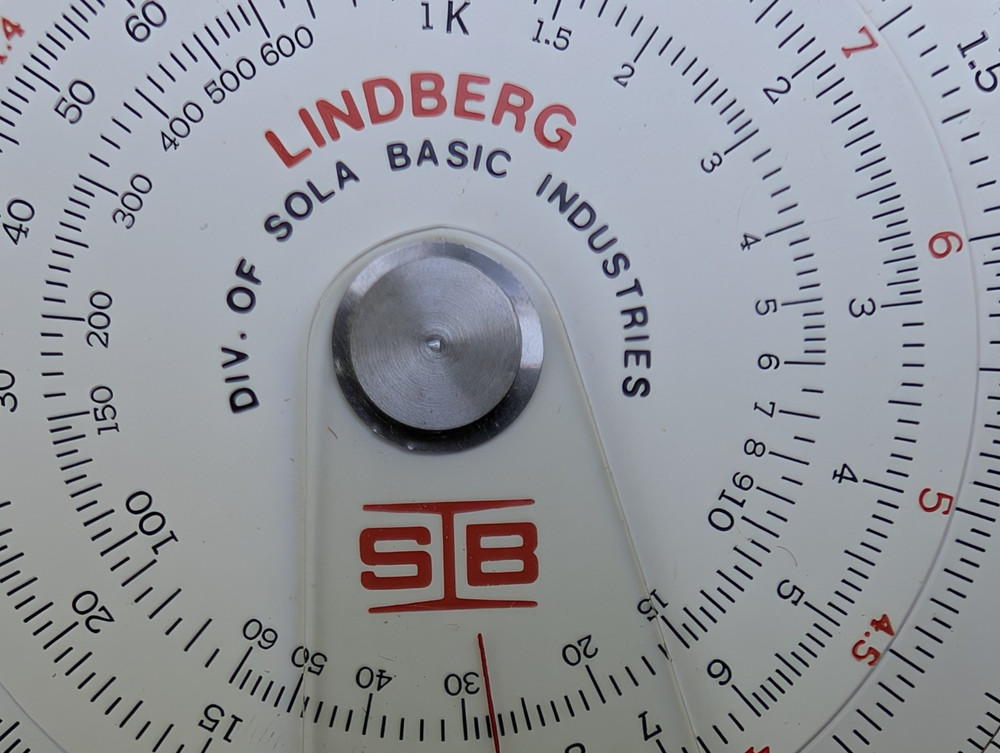 LINDBERG DIV. SOLA BASIC IND. CONCISE CIRCULAR SLIDE RULE CONVERSION TABLES VTG