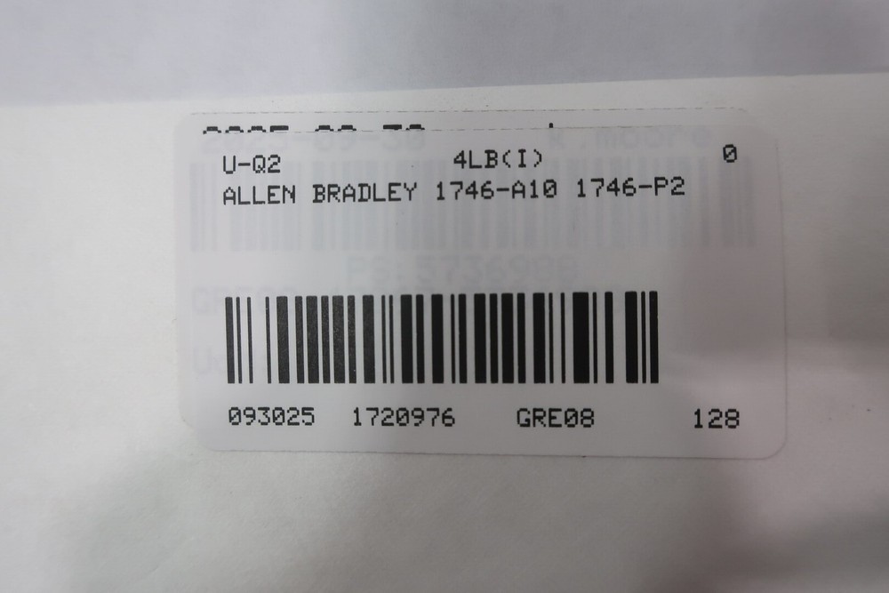 Genuine Allen Bradley 1746-A10 1746-P2 Chassis Module Ser A