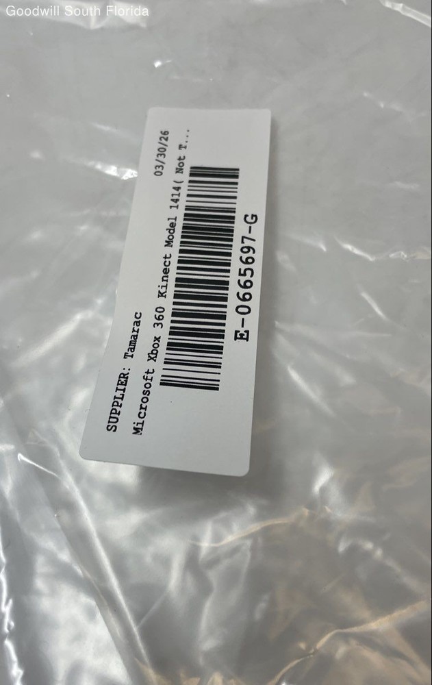 Microsoft Xbox 360 Kinect Model 1414 Black Motion Sensor Camera Not Tested