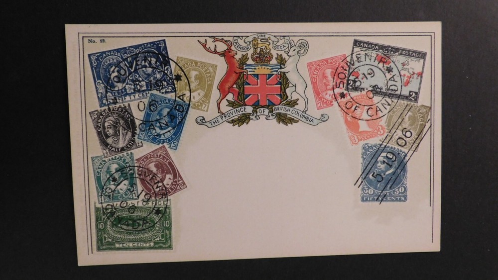 Mint Stamp on Stamp Postcard canada